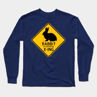 Rabbit of Caerbannog Crossing Long Sleeve T-Shirt